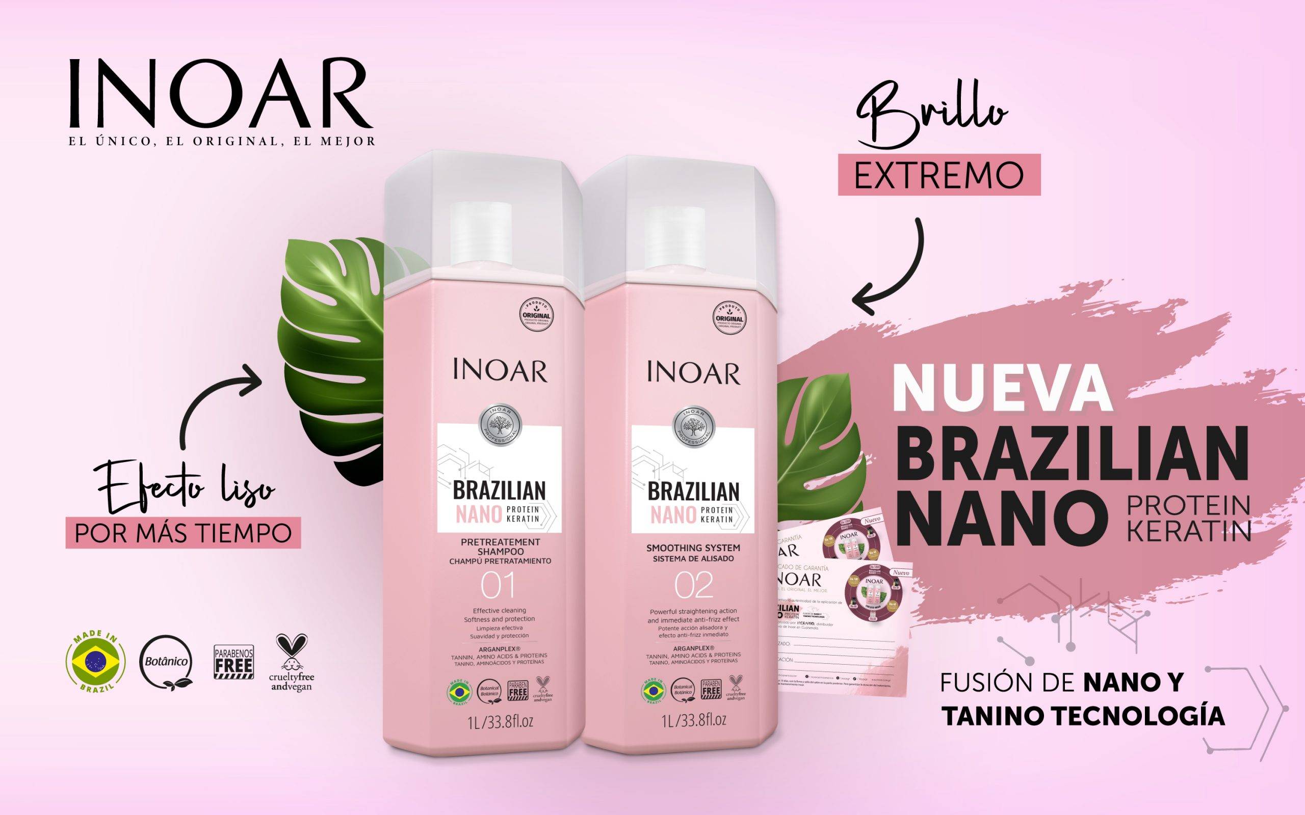 INOAR – INOAR es marca de origen brasileño enfocada la transformación capilar.